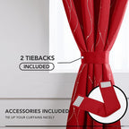 Deconovo Christmas Curtains, Thermal Insulated Soundproof Drape, Wave Line Dot - Image 4