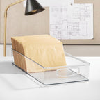 iDesign Stackable Clear Plastic Extra Long Pantry Organizers