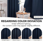 Deconovo Blackout Curtains, Thermal Insulated, W42 x L63 2 Panels, Back Tab - Image 6