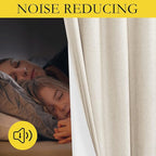 NICETOWN 100% Absolutely Blackout Linen Curtains - Image 3