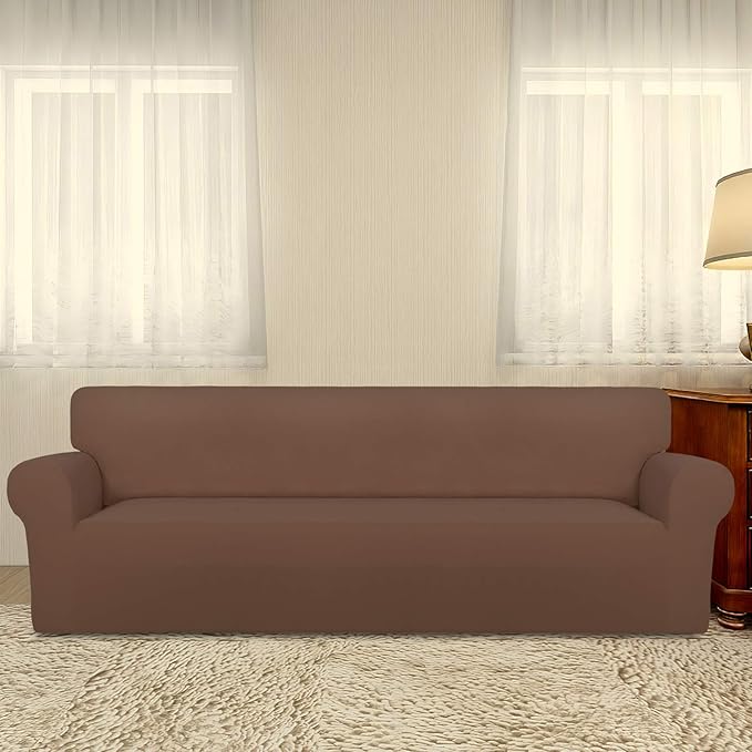 PureFit Super Stretch 4 Seater Sofa Slipcover – Spandex Non Slip Soft Couch - Image 2