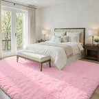 6x9 Area Rugs for Living Room Rug: Soft Fluffy Shag Light Pink Rugs for Bedroom - Image 2