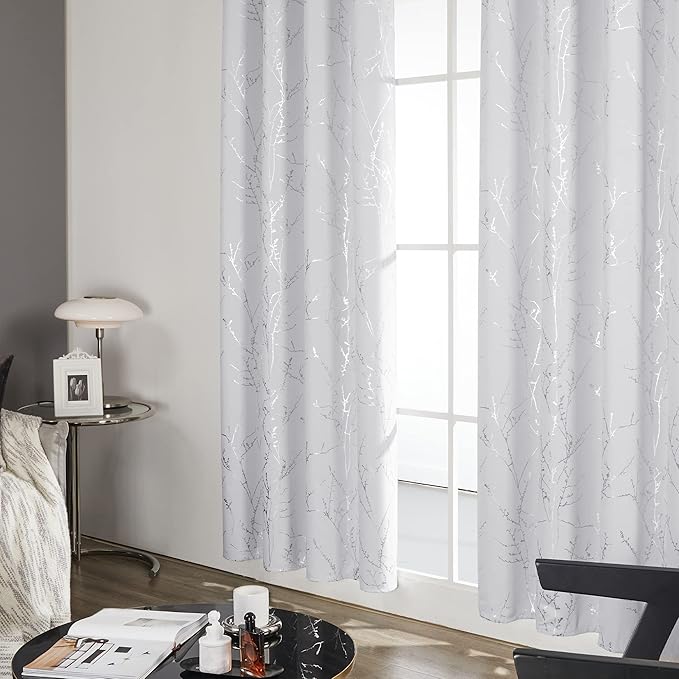 Deconovo Greyish White Curtains, Room Darkening Curtain, Thermal Insulated - Image 5