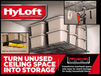 Hyloft Overhead Steel Garage Storage System, Ceiling Rack, 45-Inch x 45-Inch, 00625, Hammertone