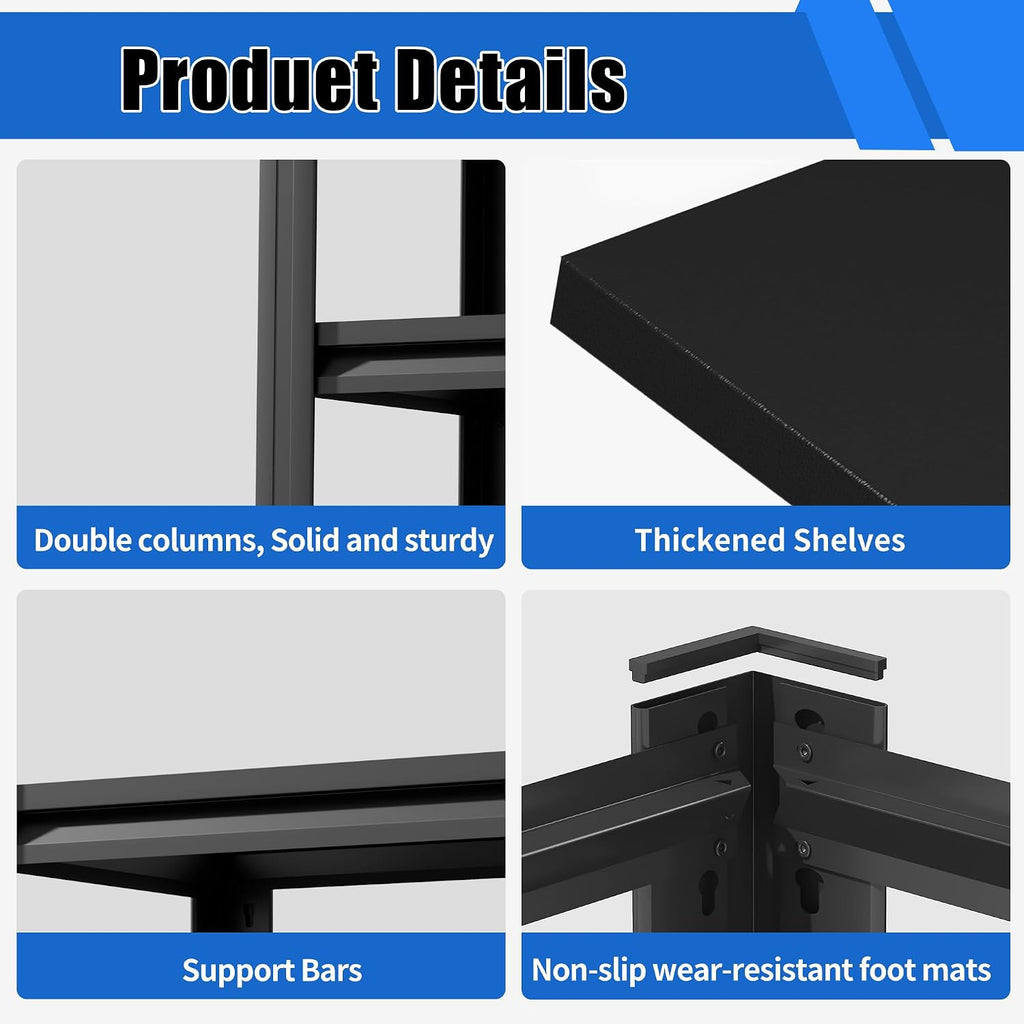 3 Tier Garage Shelving Heavy Duty,Adjustable Storage Shelves Unit