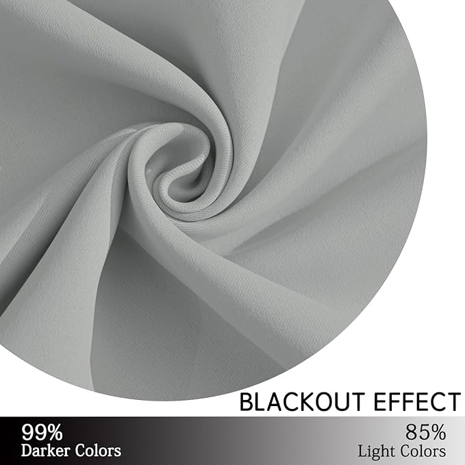 Yakamok Blackout Curtains for Bedroom, Grommet Thermal Insulated Room Darkening - Image 4