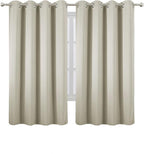 LEMOMO Light Beige Thermal Blackout Curtains/52 x 63 Inch/Set of 2 Panels Room - Image 2