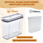 Cereal Containers Storage Set, Airtight Food Storage Container with Lid 4L/135.2oz,4PCS BPA-FREE Plastic Pantry Organization Canisters for Rice Cereal Flour Sugar Dry Food in Kitchen