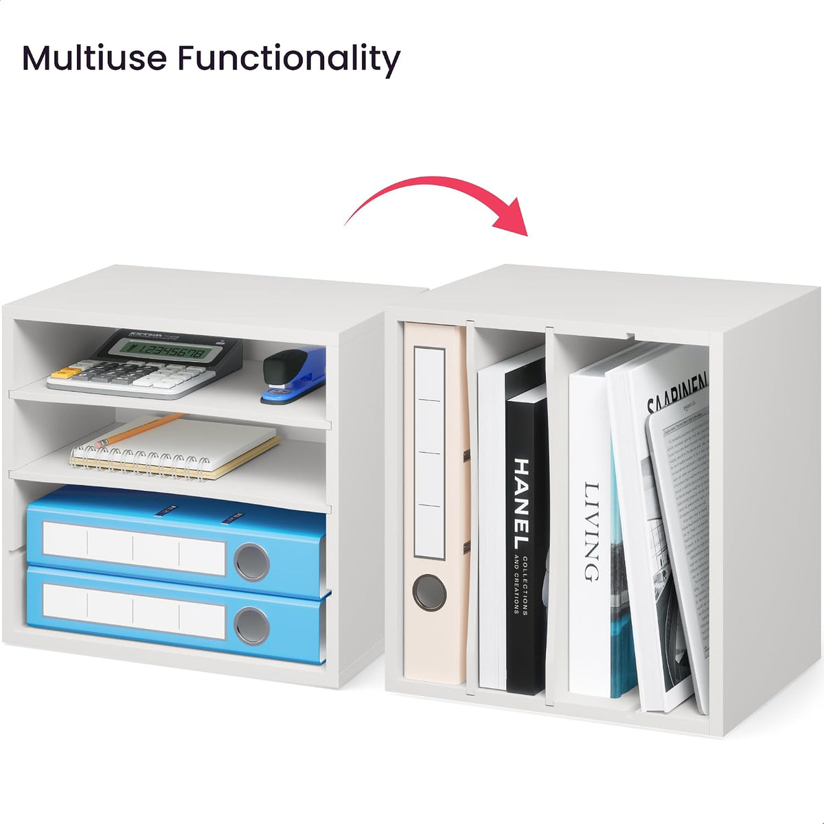Ballucci 4 Tier File Organizer File Holder, Desk Storage, Letter Paper Tray