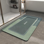 MontVoo-Bath Mat-Bath Mat Rug Non Slip Super Absorbent Stain Resistant Quick Dry Thin Bathroom Rug-Bath Mats for Bathroom Floor Bathtub Vanity-Bathmat Bath Rug Easy Care 17"x35" Green