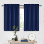 DWCN Short Curtains for Bathroom Windows 36 inches Length 2 Panels Set by DWCN