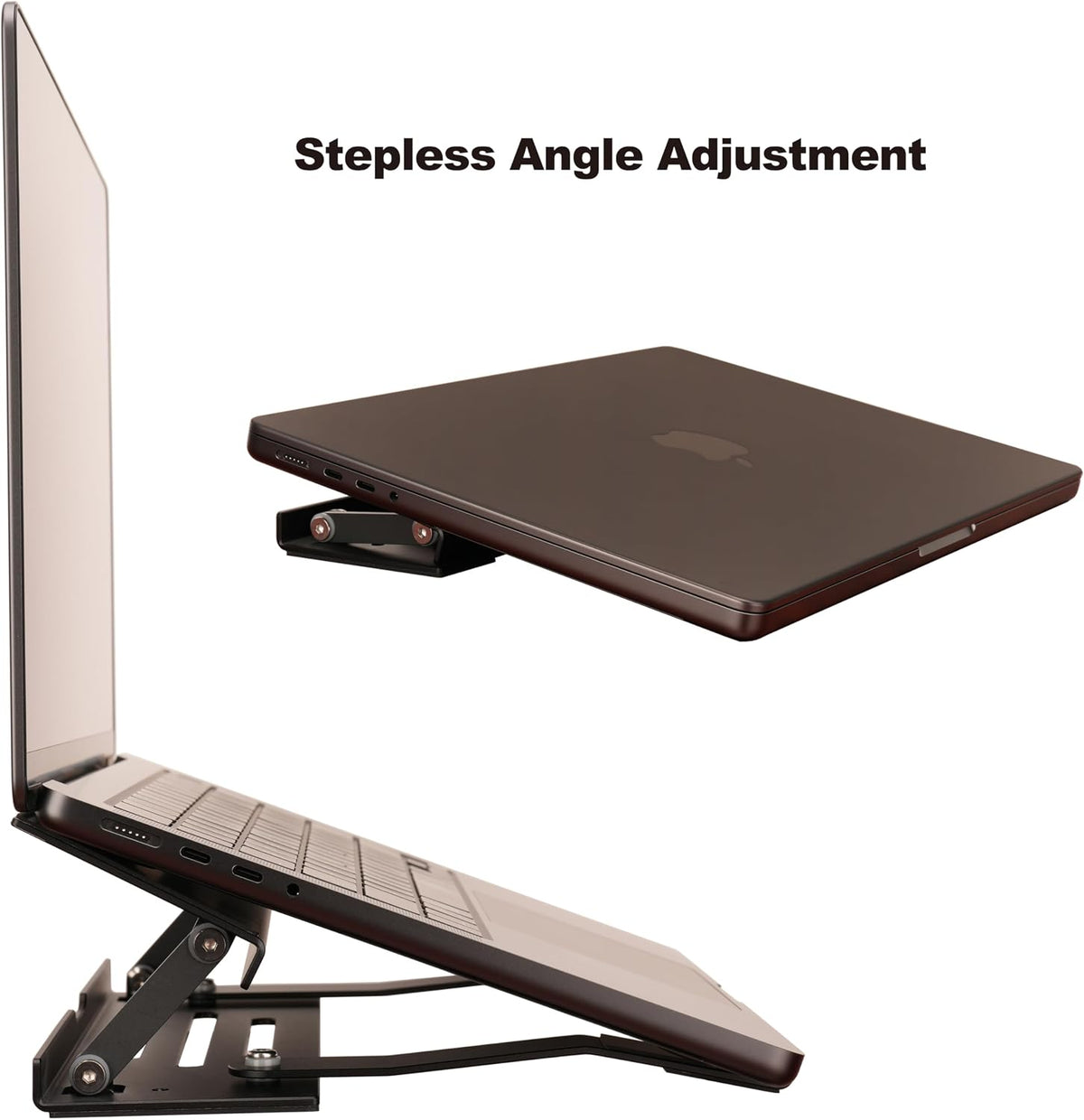 3-in-1 Foldable Aluminum Laptop Stand with Storage Box, 10-16 Inch