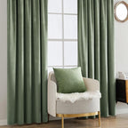 MIULEE Sage Green Velvet Curtains 84 inches - Image 7