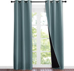 NICETOWN Greyish Blue Blackout Curtains 84 inches Long, Full Light Blocking - Image 2