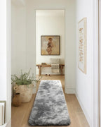 ONASAR 2x6 Runner Rugs for Bedroom Living Room, Fluffy Tie-Dyed Light Grey - Image 9