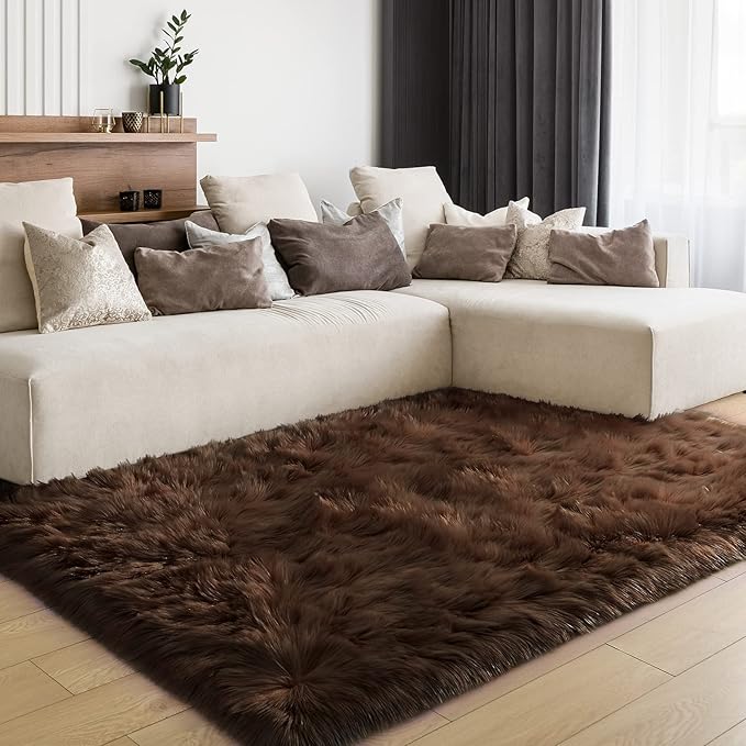 LOCHAS Soft Fluffy Faux Fur Rugs - Image 3