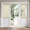 MIULEE Non-See-Through Ivory Sidelight Curtains 2 Panels 26 x 40 inches