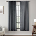 Dark Gray Curtains for Living Room Back Tab Modern Farmhouse Semi Sheer Gray by Jolilight