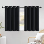 NICETOWN Black Out Kitchen Window Curtains Over Sink, Grommet Blackout Window by NICETOWN