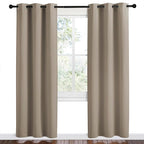 NICETOWN Taupe Room Darkening Curtains - Image 2