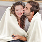 BEDELITE Fleece Blankets Queen Size Cream Throw Blankets - Image 3