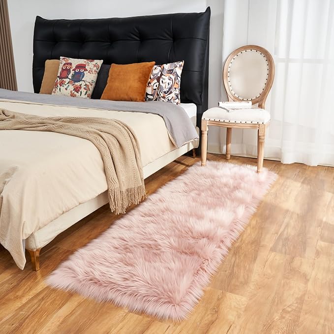Arbosofe Ultra Soft Faux Fur Rug, Area Rugs, Kids Room Decor, 2 x 6 Feet - Image 3