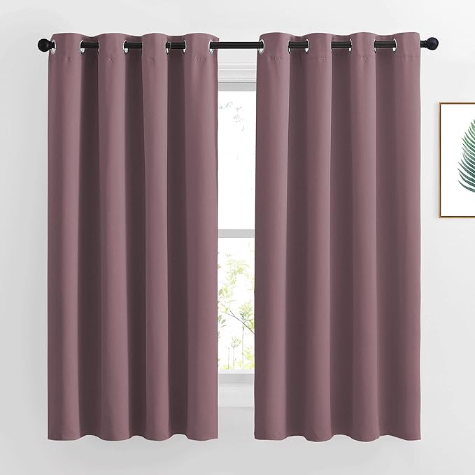 NICETOWN Bedroom Curtains 63 inch Length 2 Panels by NICETOWN