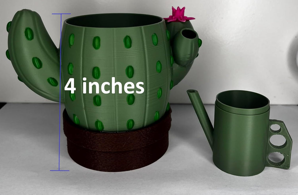 Self Watering Cactus Planter, Small Succulent Plant Pot Modern Indoor Planter for Desk, Home and Office Decor