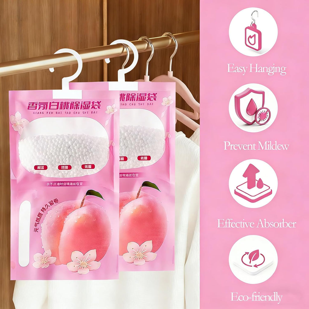 Moisture Absorbers 12 Pack，Hanging Closet Dehumidifier Bags in Wardrobes