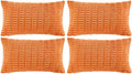 Fancy Homi 4 Packs Orange Fall Decorative Throw Pillow Covers 12x20 Inch by Fancy+Homi