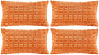 Fancy Homi 4 Packs Orange Fall Decorative Throw Pillow Covers 16x24 Inch by Fancy+Homi