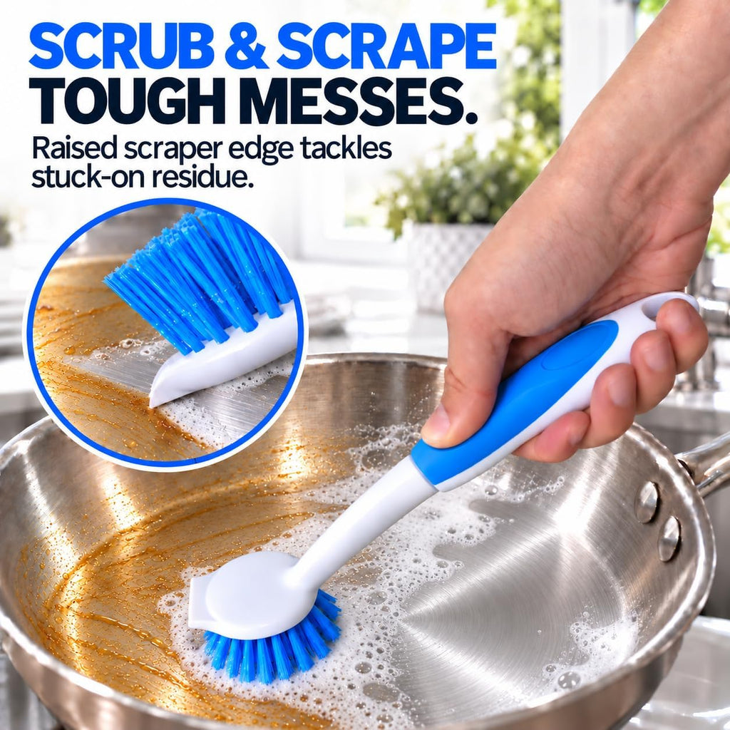 3 Pack Cleaning Brush Scrub Brush Kitchen Brush for Floor, Blue