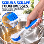 3 Pack Cleaning Brush Scrub Brush Kitchen Brush for Floor, Blue