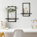 Floating Shelves for Wall,Decorative Wall Shelves Black,Plants Shelf Framed