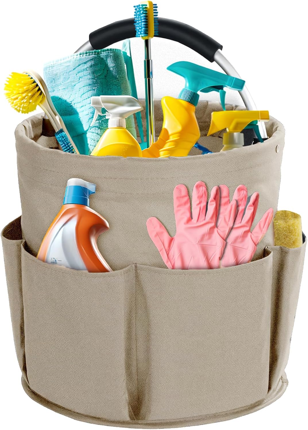 Cleaning Caddy with Handle, Cleaning Supplies Organizer Bucket