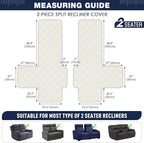 TAOCOCO 100% Waterproof Loveseat Recliner Covers 2 Seater, Split Loveseat Covers - Image 2