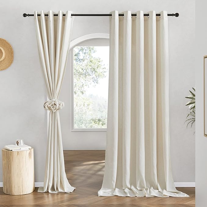 NICETOWN Flax Natural Linen Curtains by NICETOWN