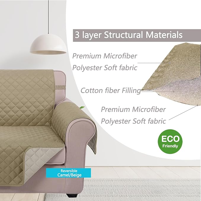 U-NICE HOME Recliner Chair Covers Reversible Chair Cover Pet Covers - Image 4