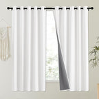 NICETOWN 100% Absolutely Blackout Linen Curtains - Image 2
