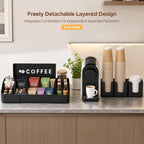 JYPS Double-Deck Coffee Organizer – 11 Large Compartments