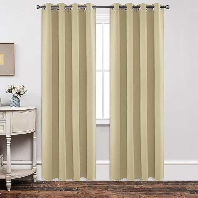 Joydeco Blackout Curtains 95 Inches Long 1 Panel, Thermal Insulated Long by JOYDECO