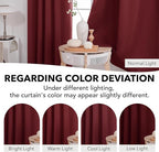 Deconovo Solid Room Darkening Curtains Rod Pocket and Back Tab Blackout Curtains - Image 6