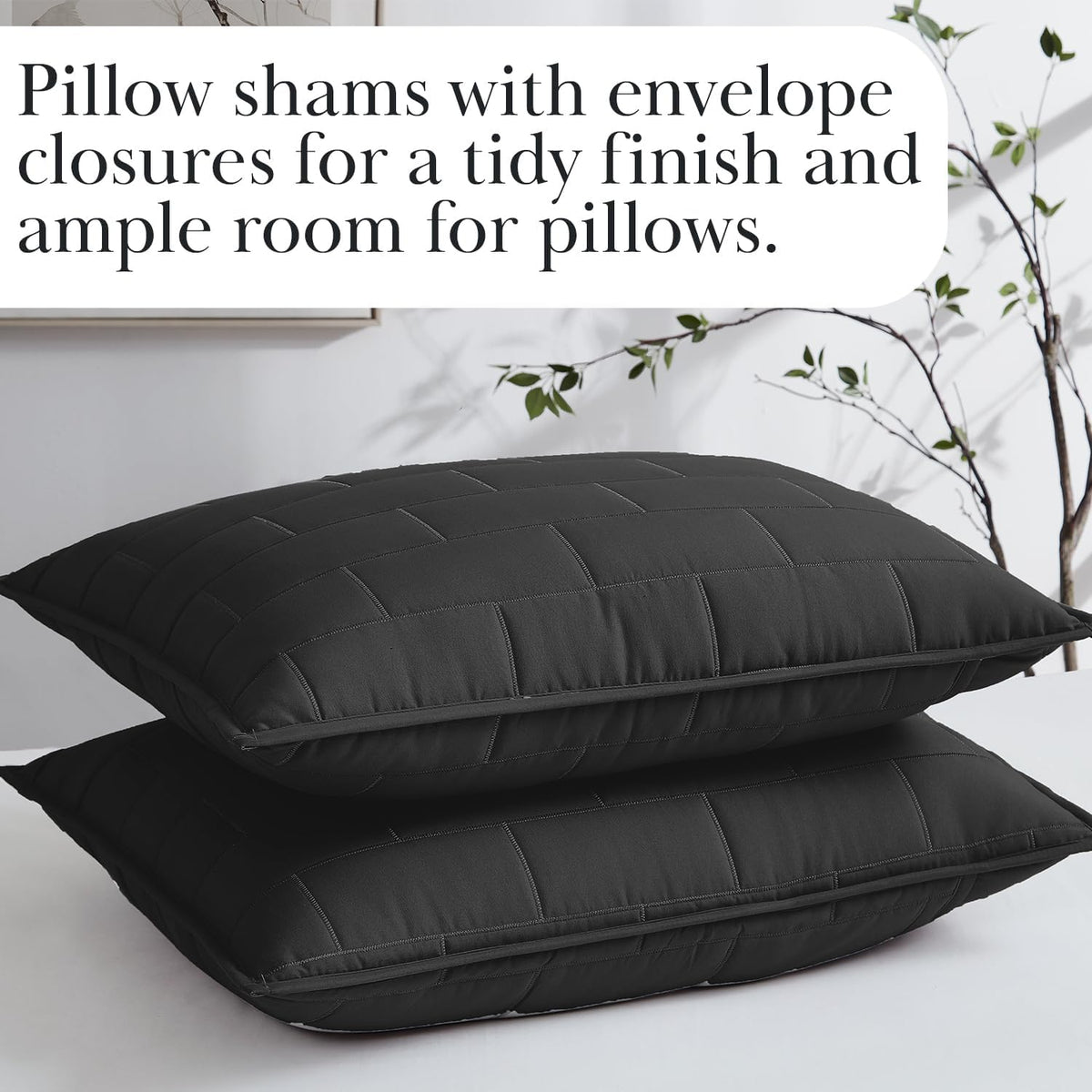 Daybed Quilt Set 6PC Bedding Set Daybed Cover for twin beds easy care Black