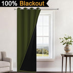 Yakamok 100% Blackout Curtains 84 Inches Long, 2 Thick Layers Heat and Full - Image 2