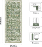 Yamaziot Washable Runner Rug 2x5 – Non Slip Boho Floral Hallway Runner Rug - Image 2