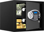 1.8 Cuft Fire proof Safes for HOME USE, Anti-Theft Digital Personal Security Safety Box with Electronic Keypad and Spare Keys, Home Safes Fireproof Waterproof for Money Medicine Document Valuables