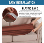 H.VERSAILTEX Velvet Stretch Individual Couch Cushion Cover Plush Cushion - Image 4