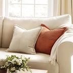 MIULEE Dark Rust Decorative Throw Pillow Covers - Image 2