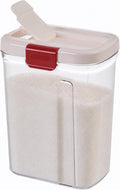 Progressive PrepSolutions Sugar Keeper – Airtight Storage Container for Keeping Sugar Fresh, BPA-Free, 4 lb Capacity, Easy Pour Design, White/red