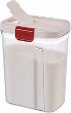 Progressive PrepSolutions Sugar Keeper – Airtight Storage Container for Keeping Sugar Fresh, BPA-Free, 4 lb Capacity, Easy Pour Design, White/red